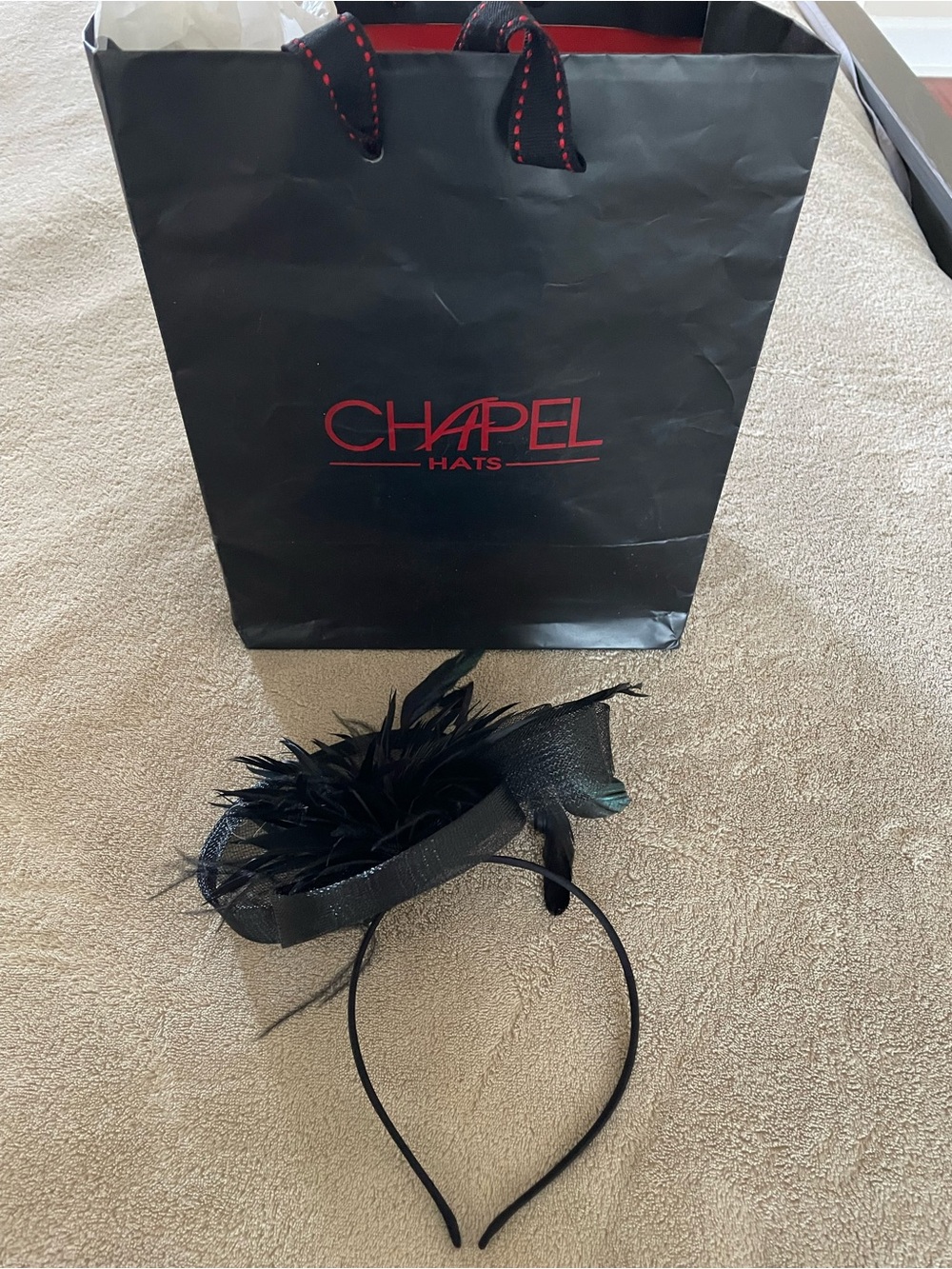 Black Feather Fascinator Headband